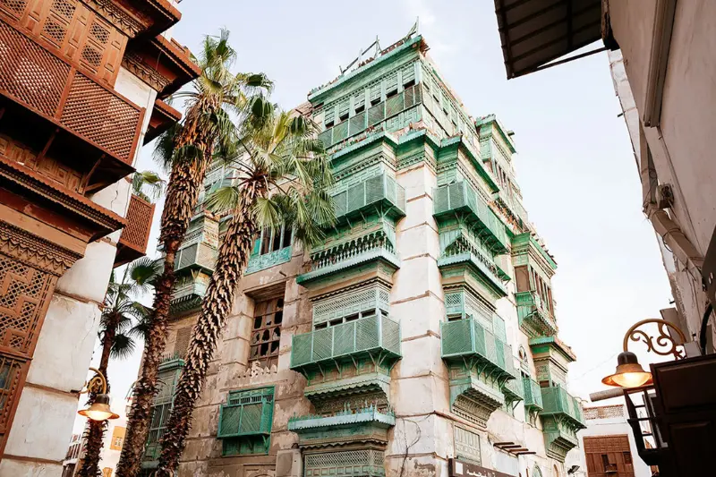 Traditionelle Fassade im Al Taybat Museum, Jeddah